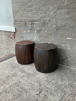 GOODWOOD Wood Drum Form Side Table