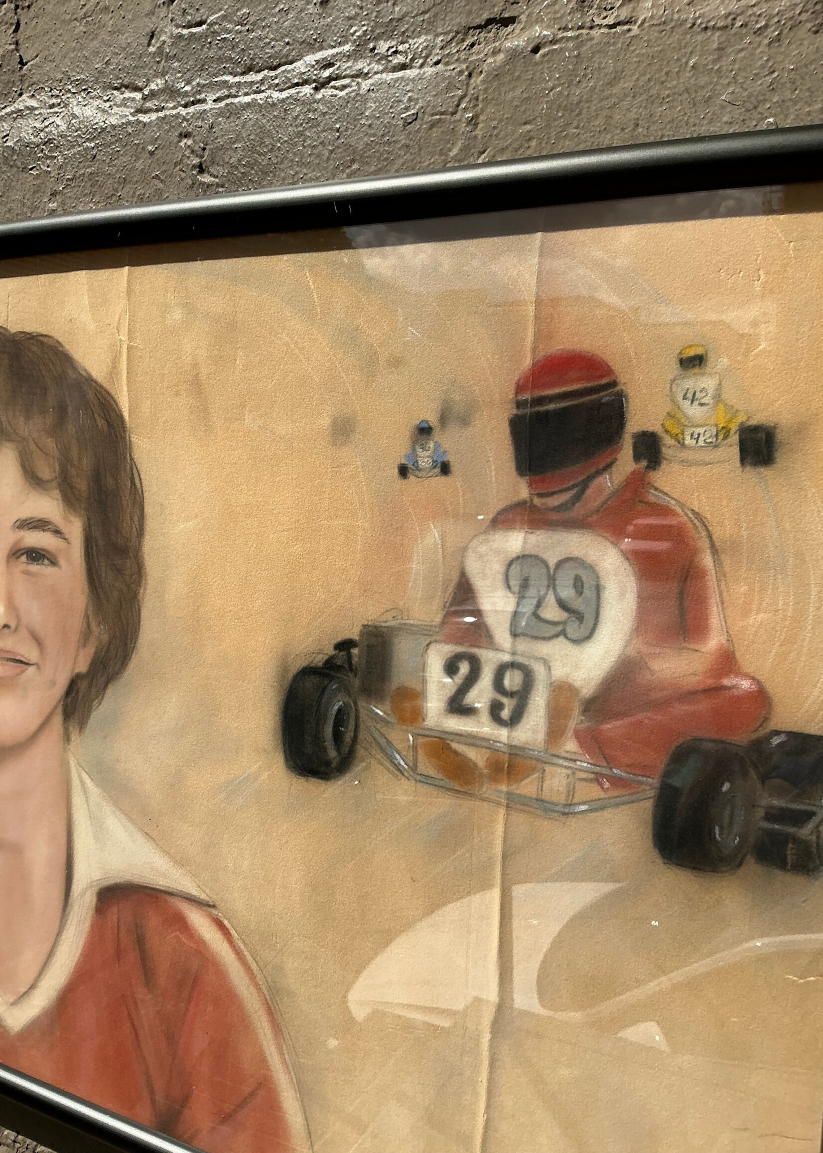 GOODWOOD Stan Davis, Pastel and Charcoal on Paper