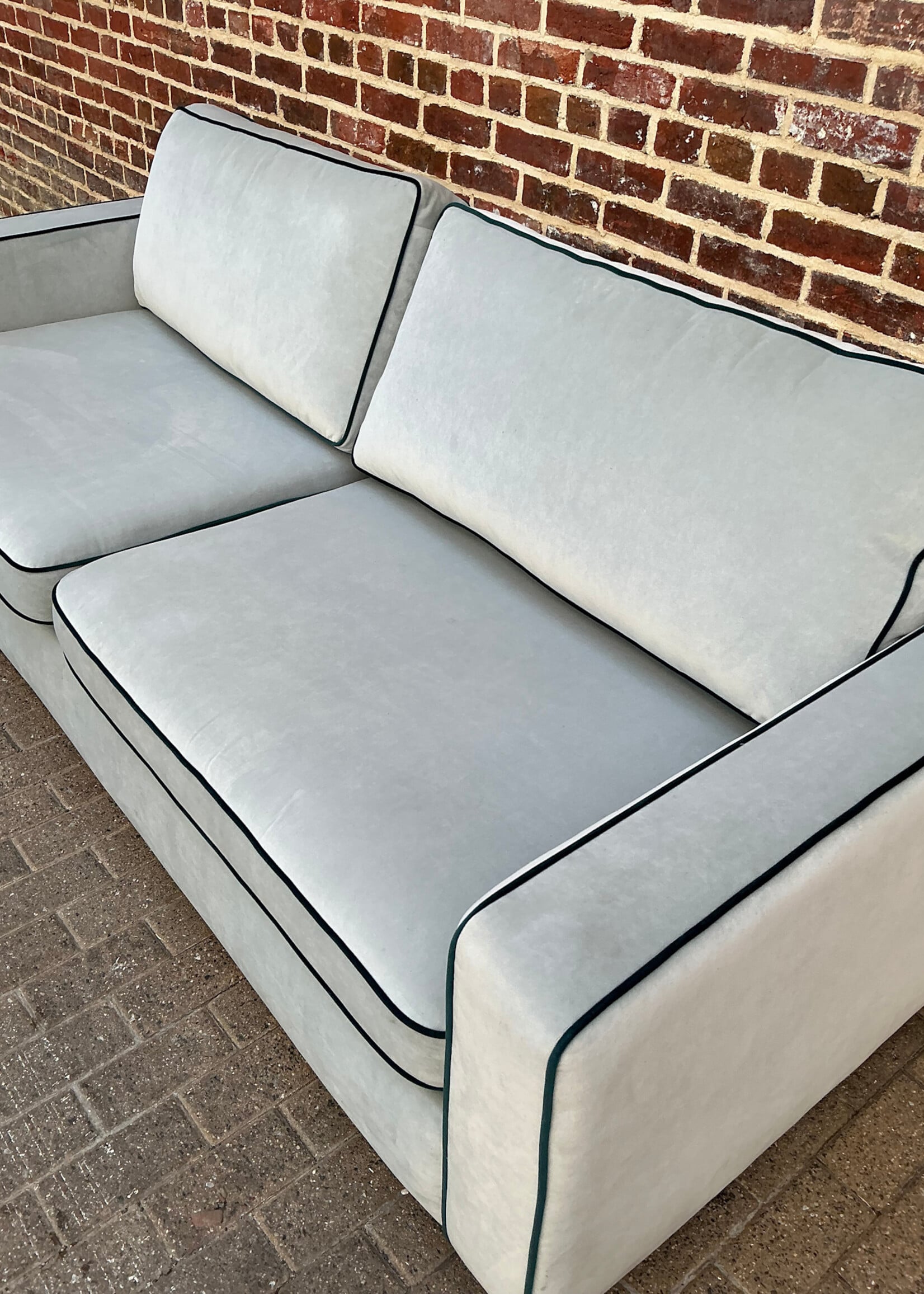 GOODWOOD Gray Upholstered Sofa, Interior Define