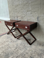 GOODWOOD Pair of Campaign Style Nightstands