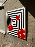 GOODWOOD Large Op Art, Acrylic on Canvas