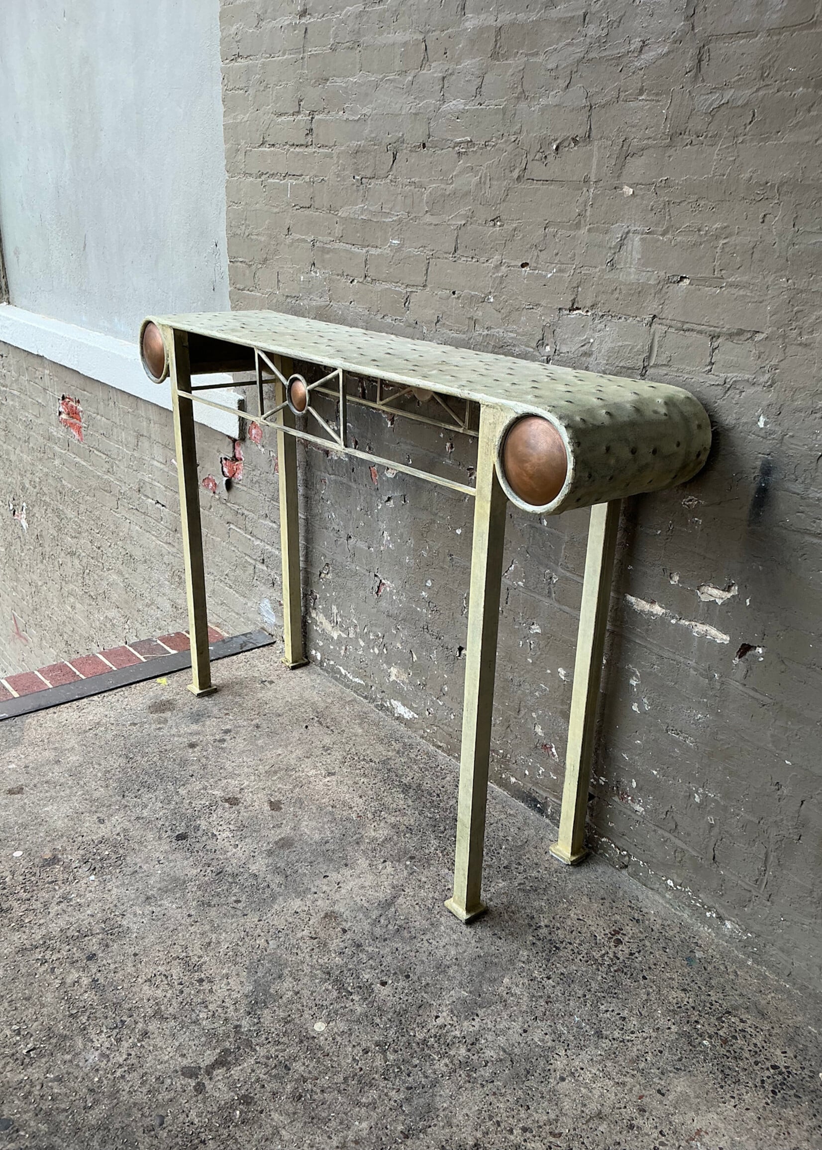 GOODWOOD Modern Partial Gilt Metal Console