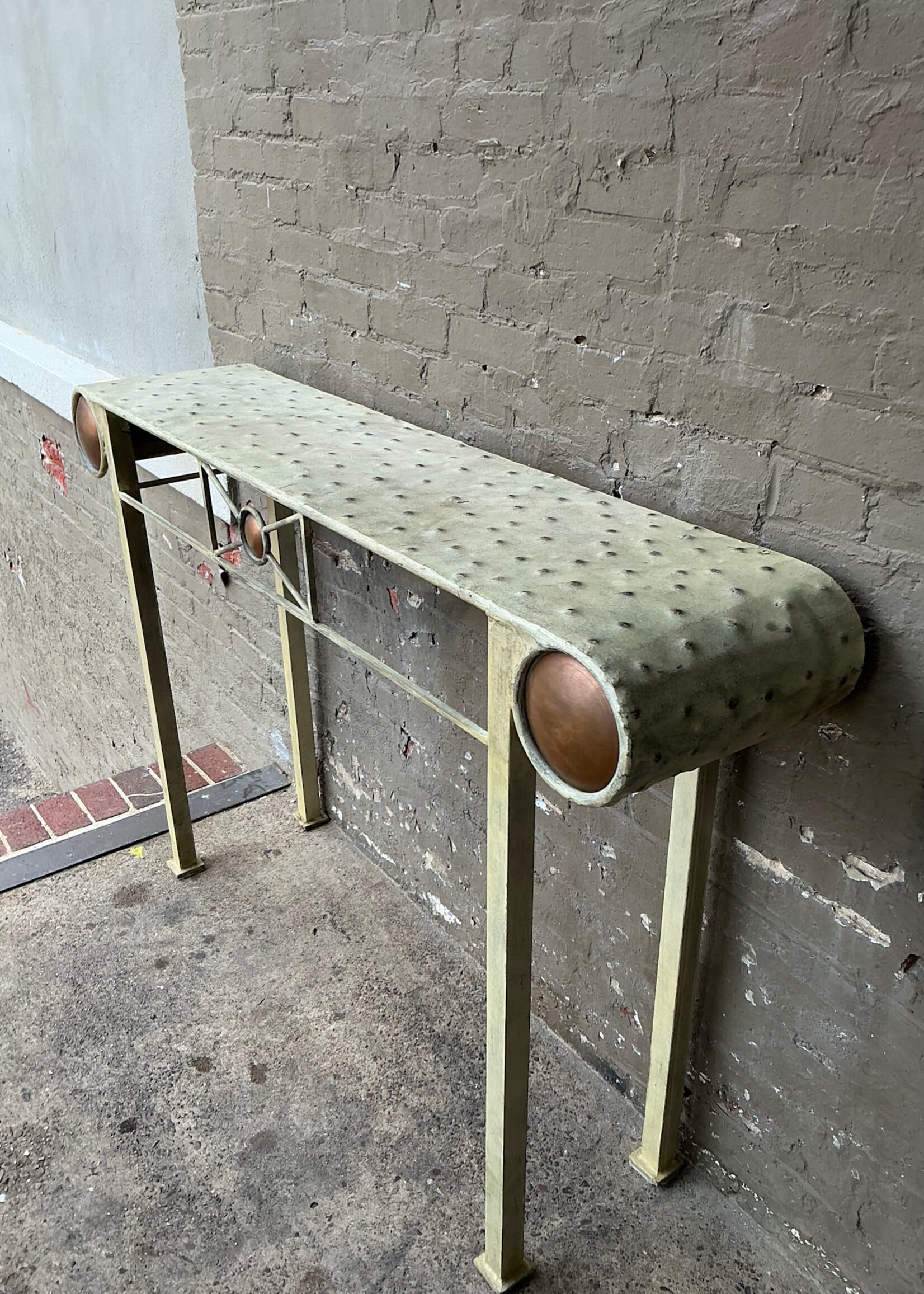 GOODWOOD Modern Partial Gilt Metal Console