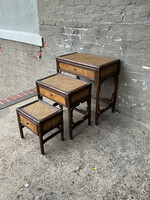 GOODWOOD Set of Three Rattan Nesting Tables