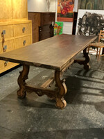 GOODWOOD Antique Jacobian Style Trestle Dining Table