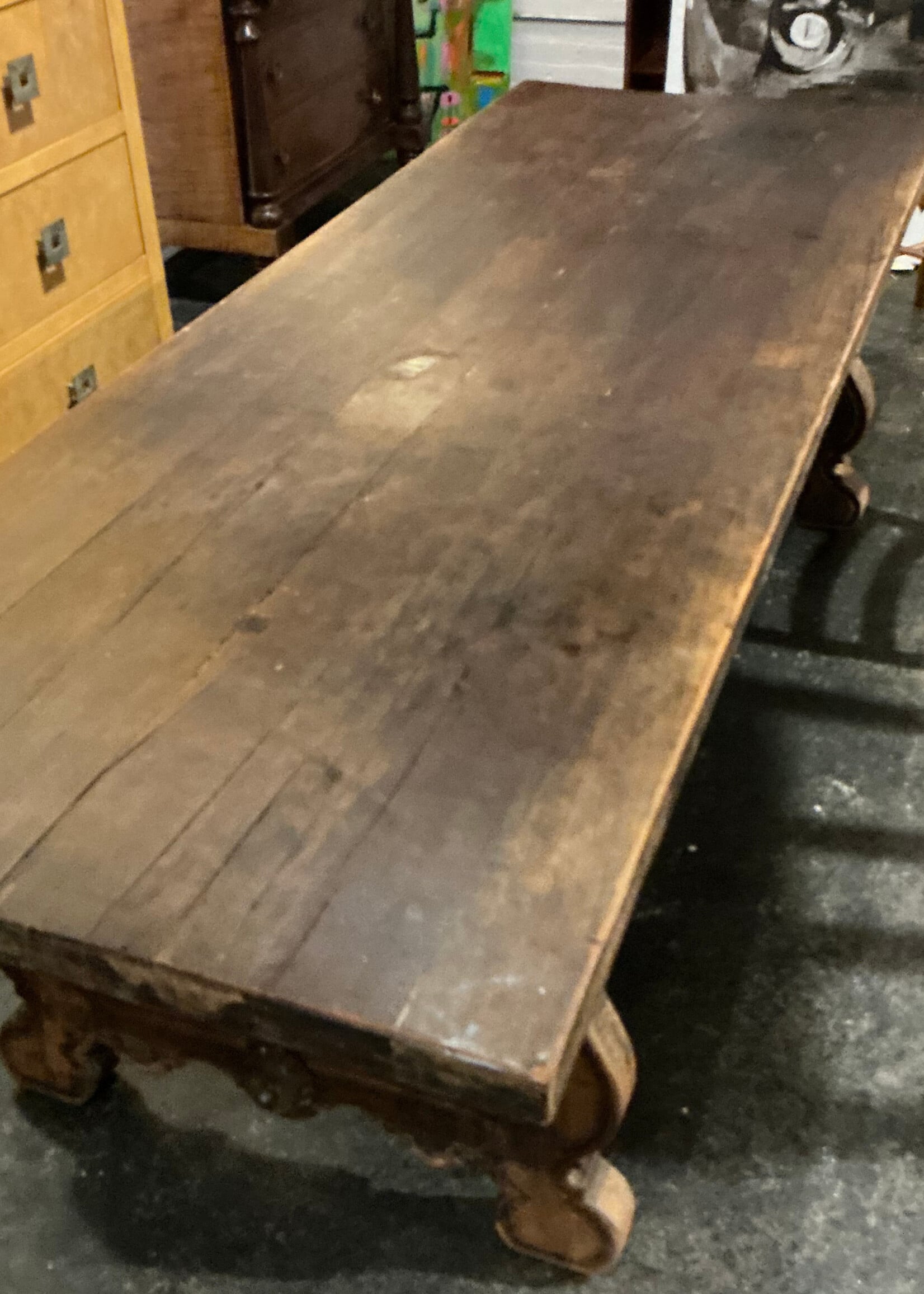 GOODWOOD Antique Jacobian Style Trestle Dining Table
