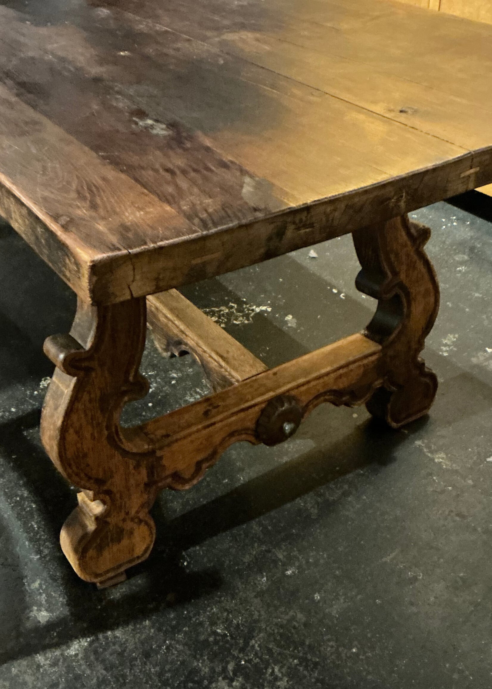 GOODWOOD Antique Jacobian Style Trestle Dining Table
