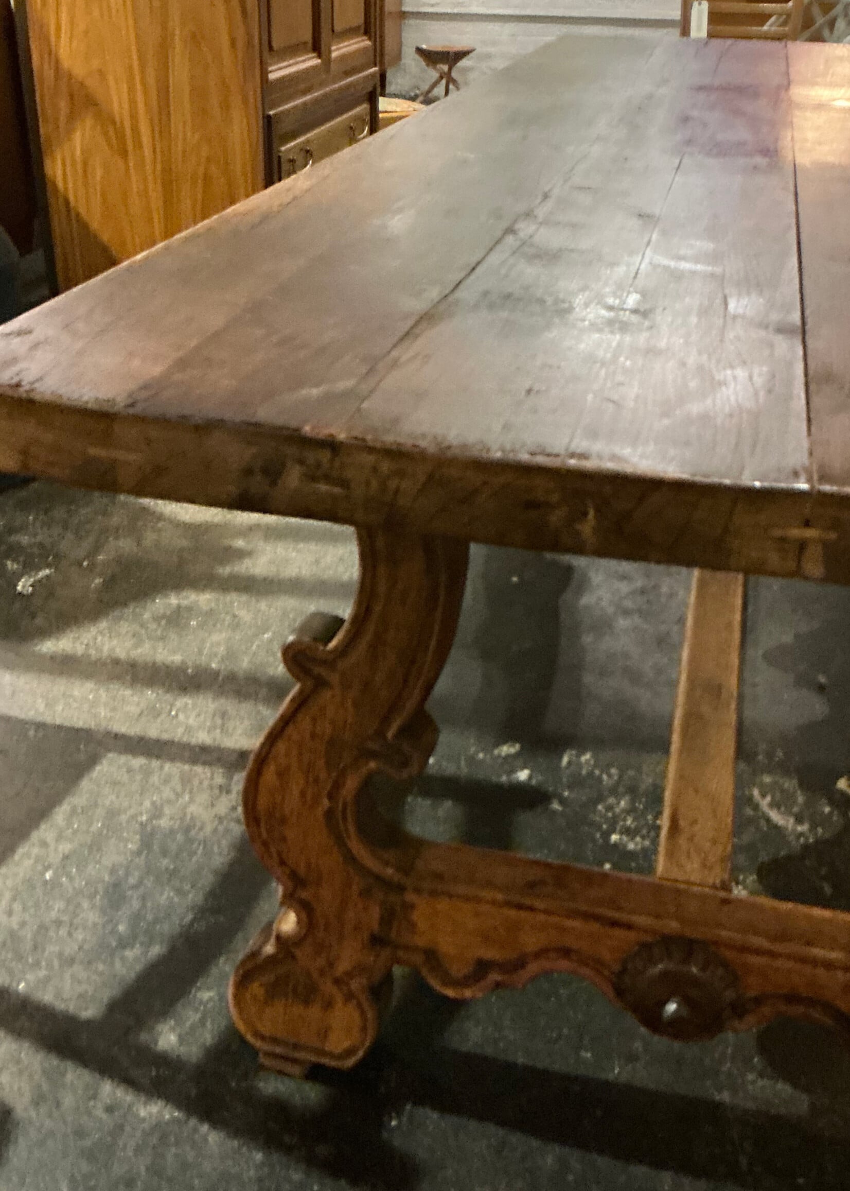 GOODWOOD Antique Jacobian Style Trestle Dining Table