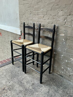 GOODWOOD Pair of Rush Seat Counter Stools