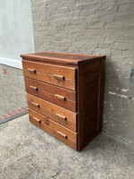 GOODWOOD Crate Style Solid Pine Chest of Drawers