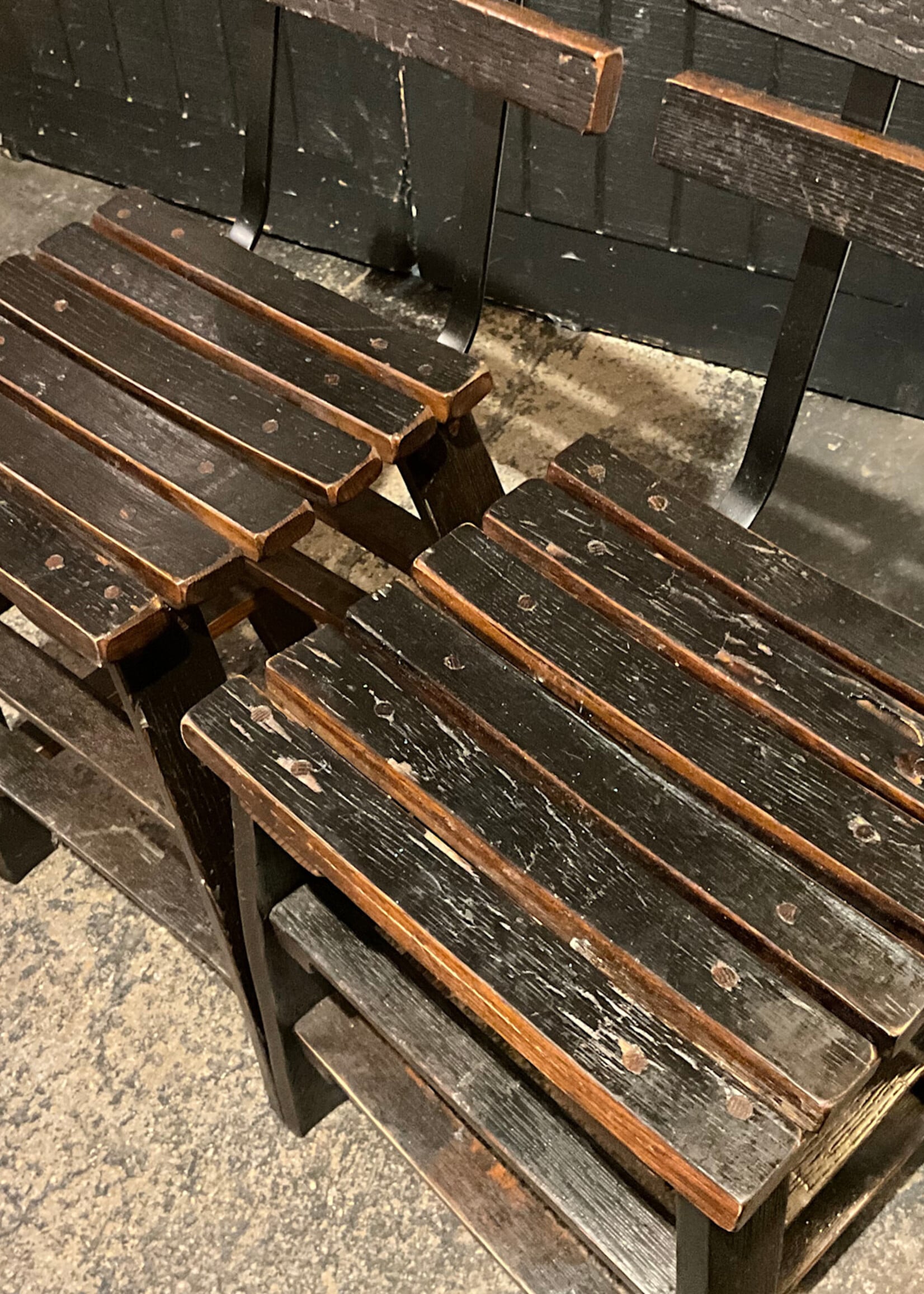 GOODWOOD Pair of Adirondack Oak Counter Stools