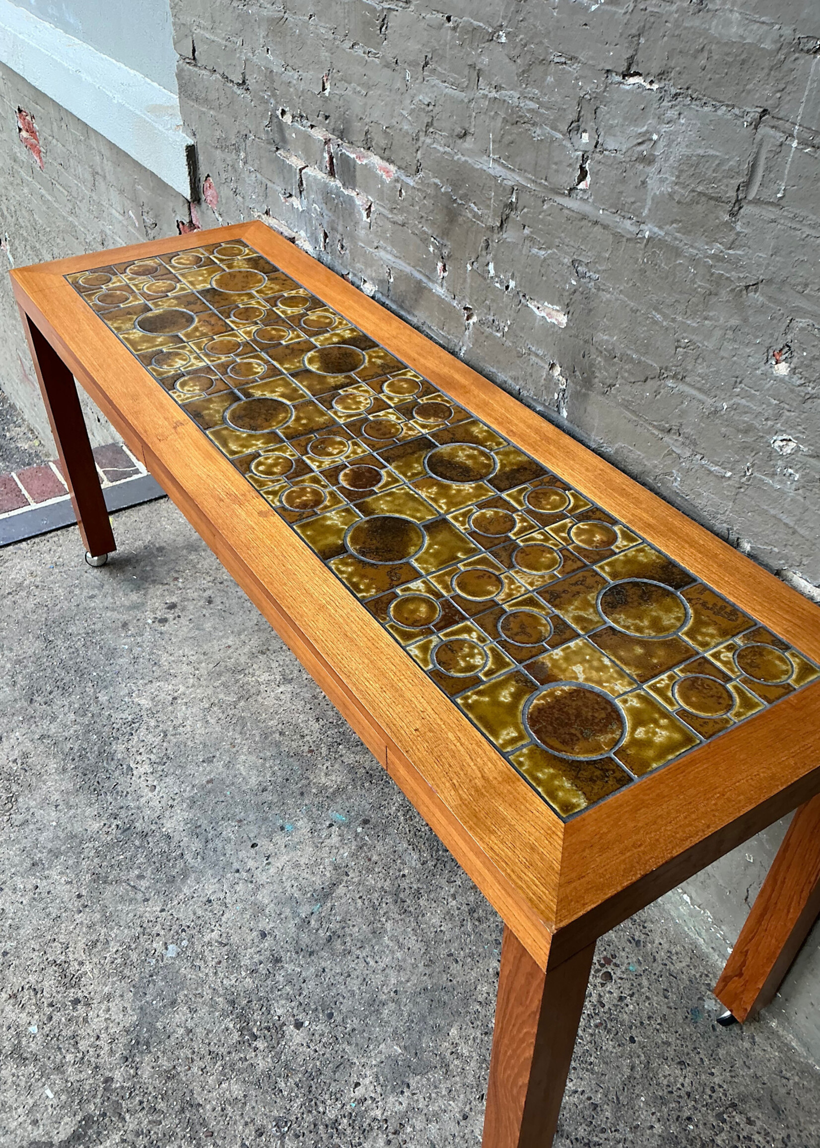 GOODWOOD Danish Modern Teak Console, Two Drawers