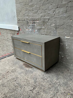 GOODWOOD RH Faux Shagreen Two-Drawer Chest