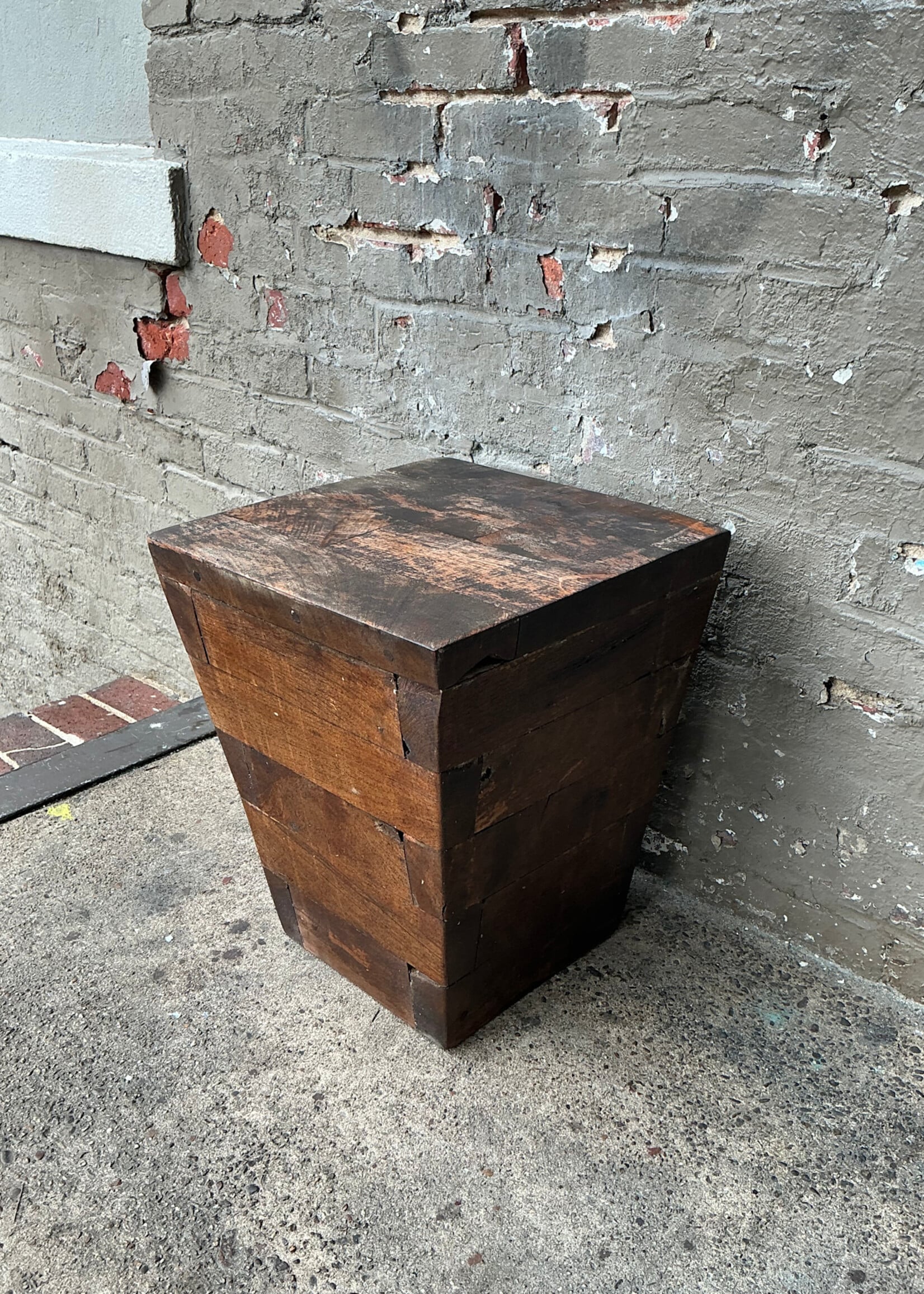 GOODWOOD Rustic Stacked Block Side Table