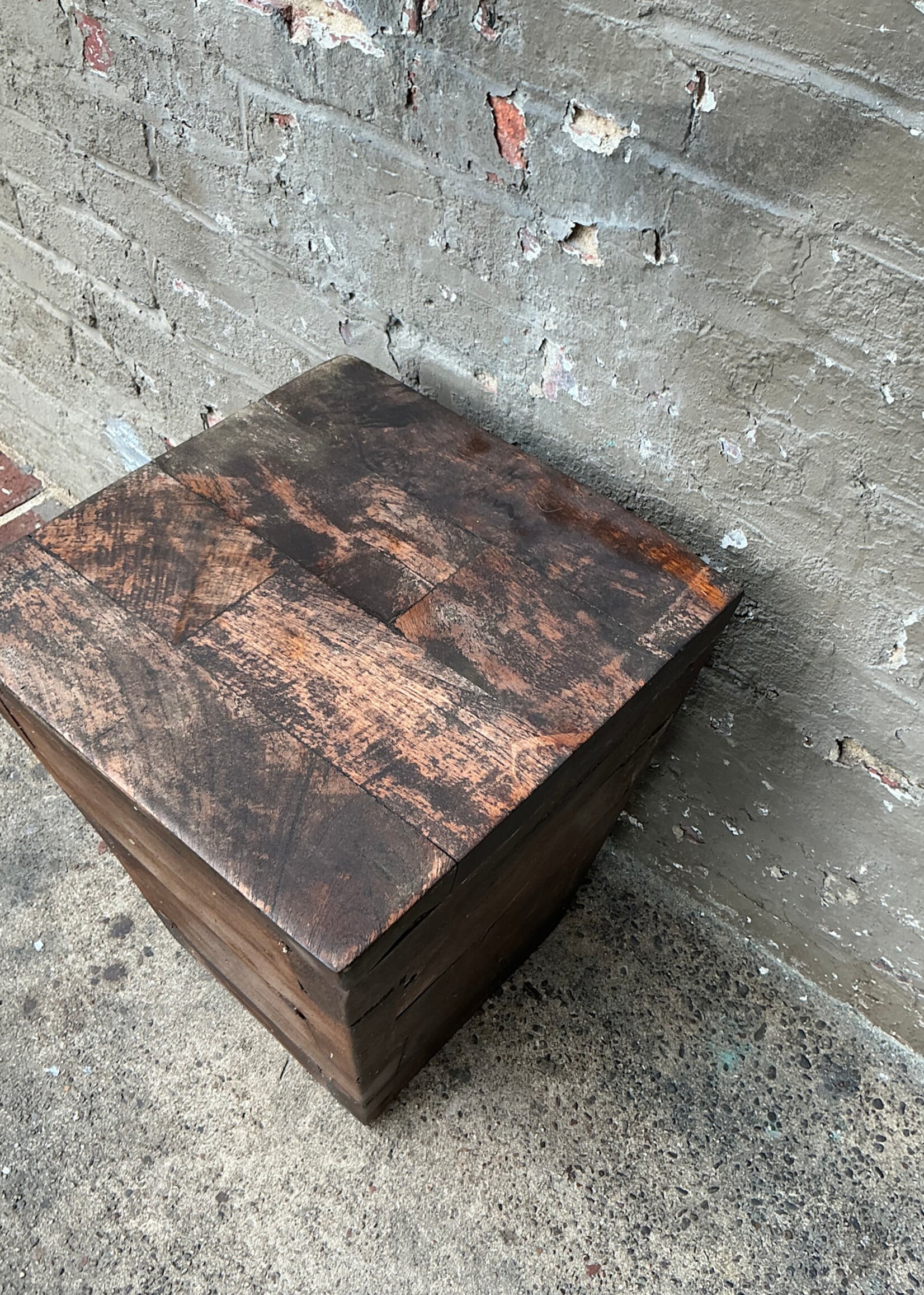 GOODWOOD Rustic Stacked Block Side Table