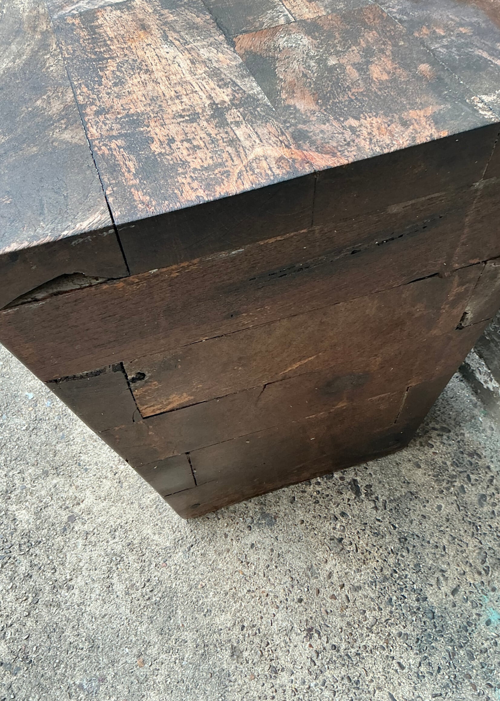 GOODWOOD Rustic Stacked Block Side Table