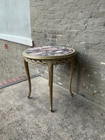 GOODWOOD Hollywood Regency Marble Top Side Table