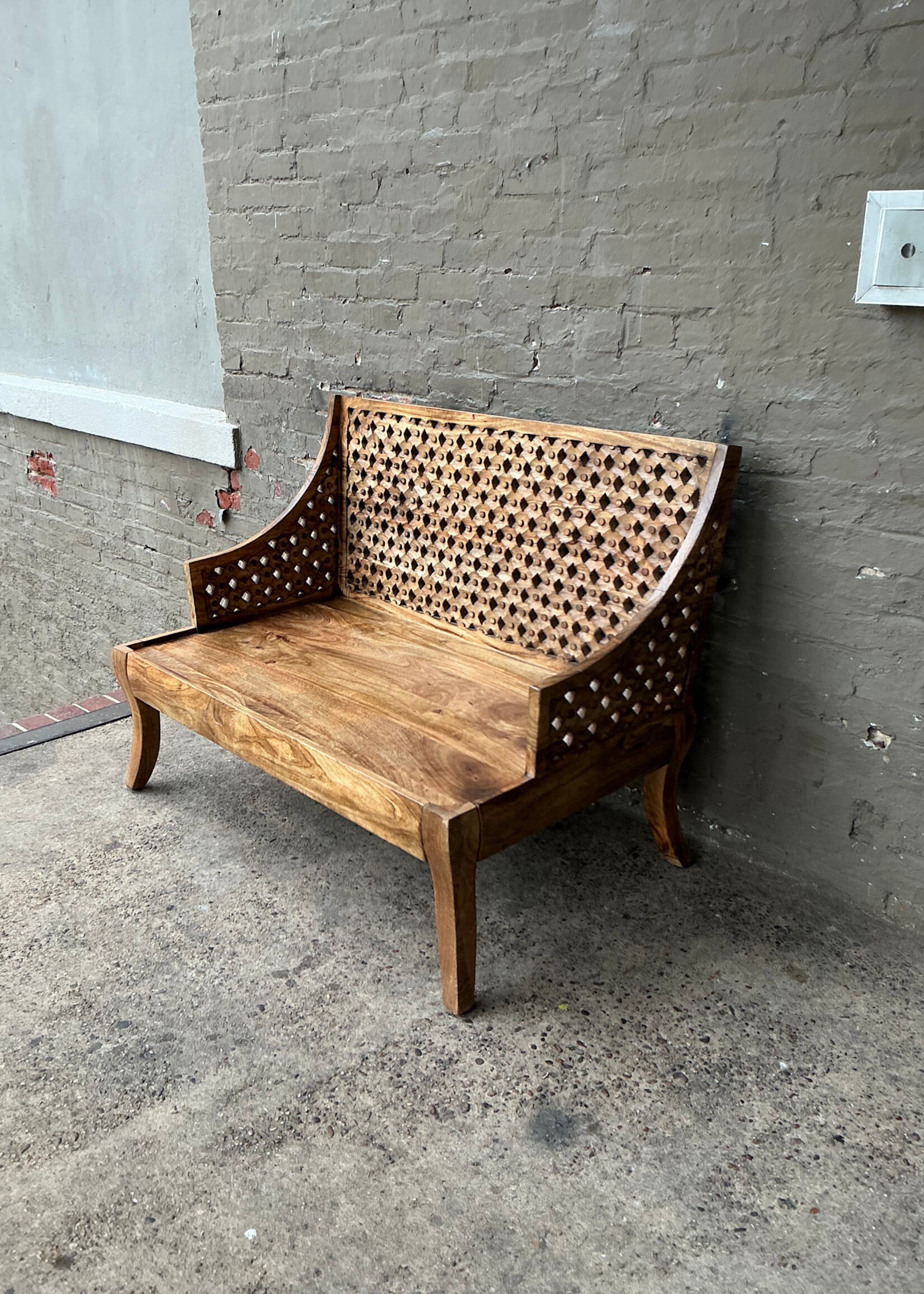 GOODWOOD Carved Teak Bench