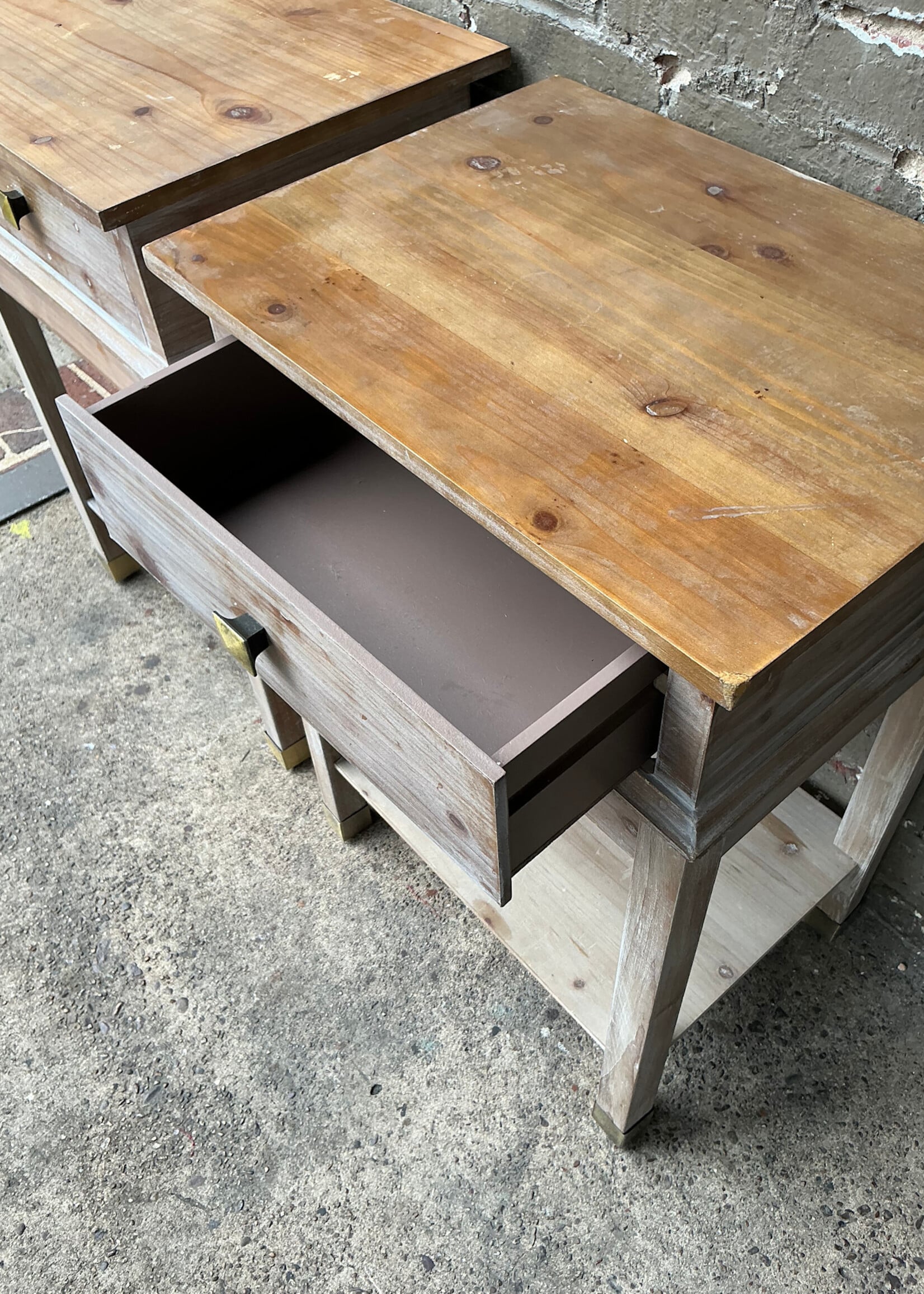 GOODWOOD Pair of Rustic Nightstands