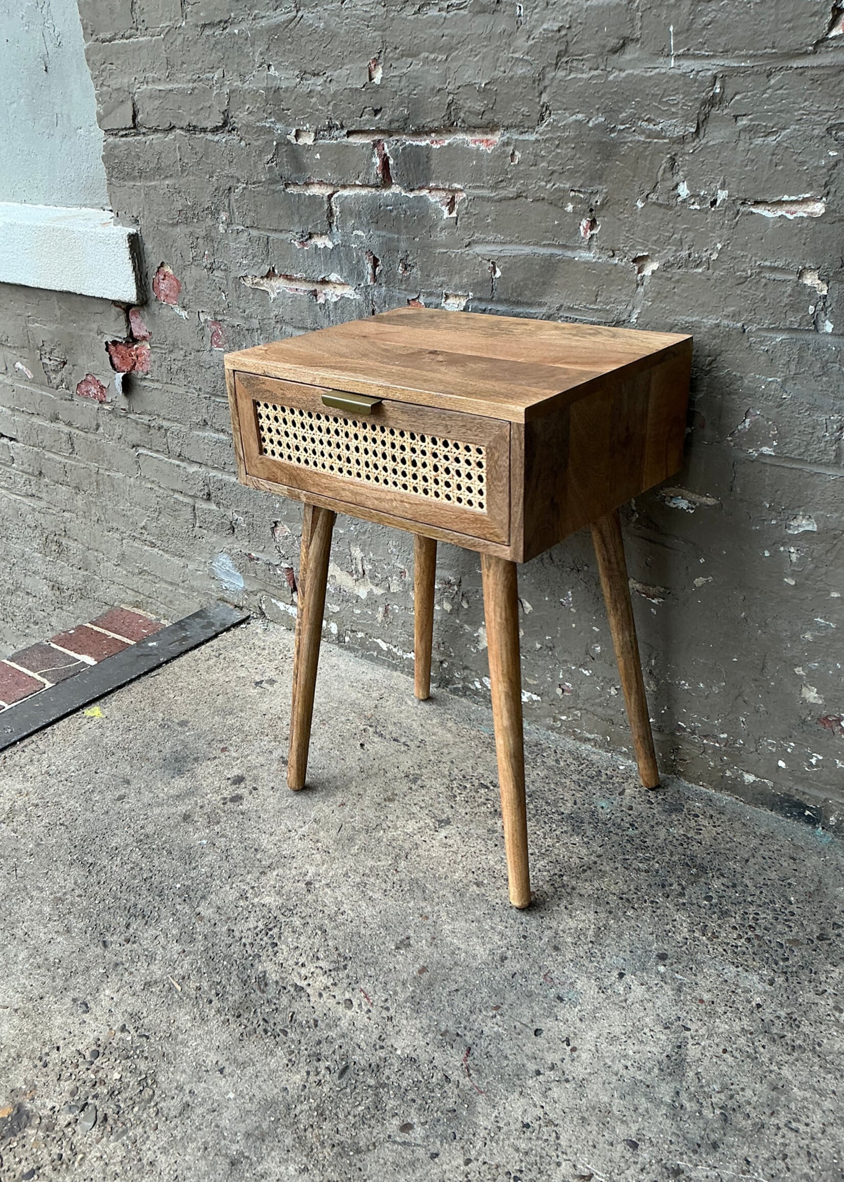 GOODWOOD Acacia Wood Caned Nightstand