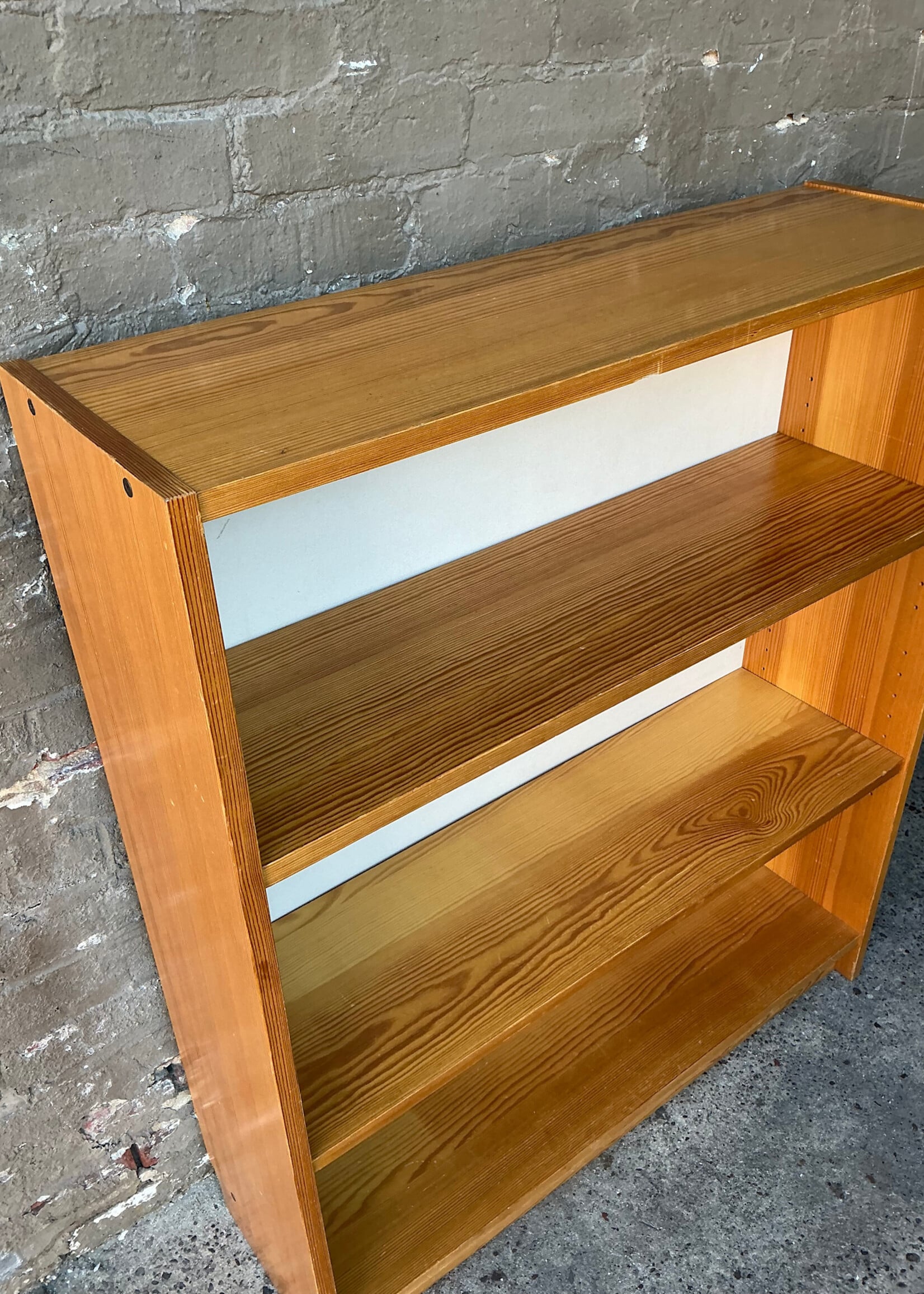 GOODWOOD Danish Modern Pine Bookcase (w/White Back)