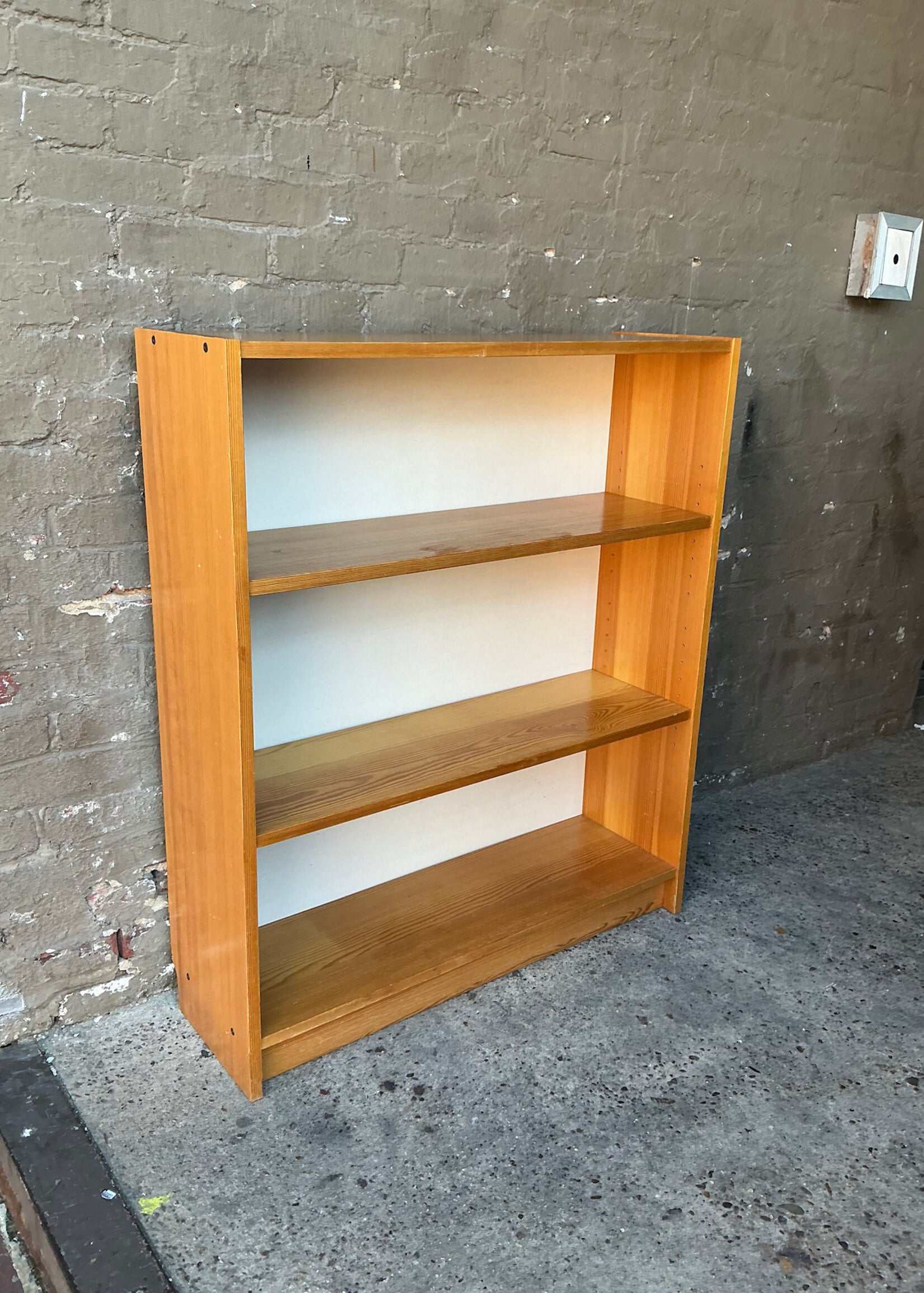 GOODWOOD Danish Modern Pine Bookcase (w/White Back)