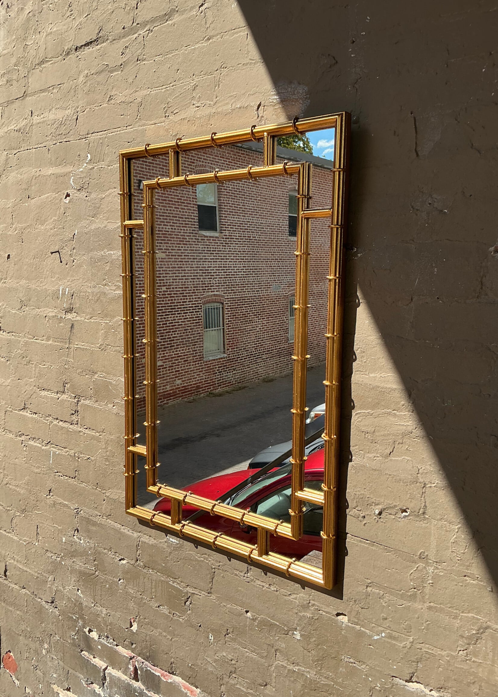 GOODWOOD Faux Bamboo Metal Mirror