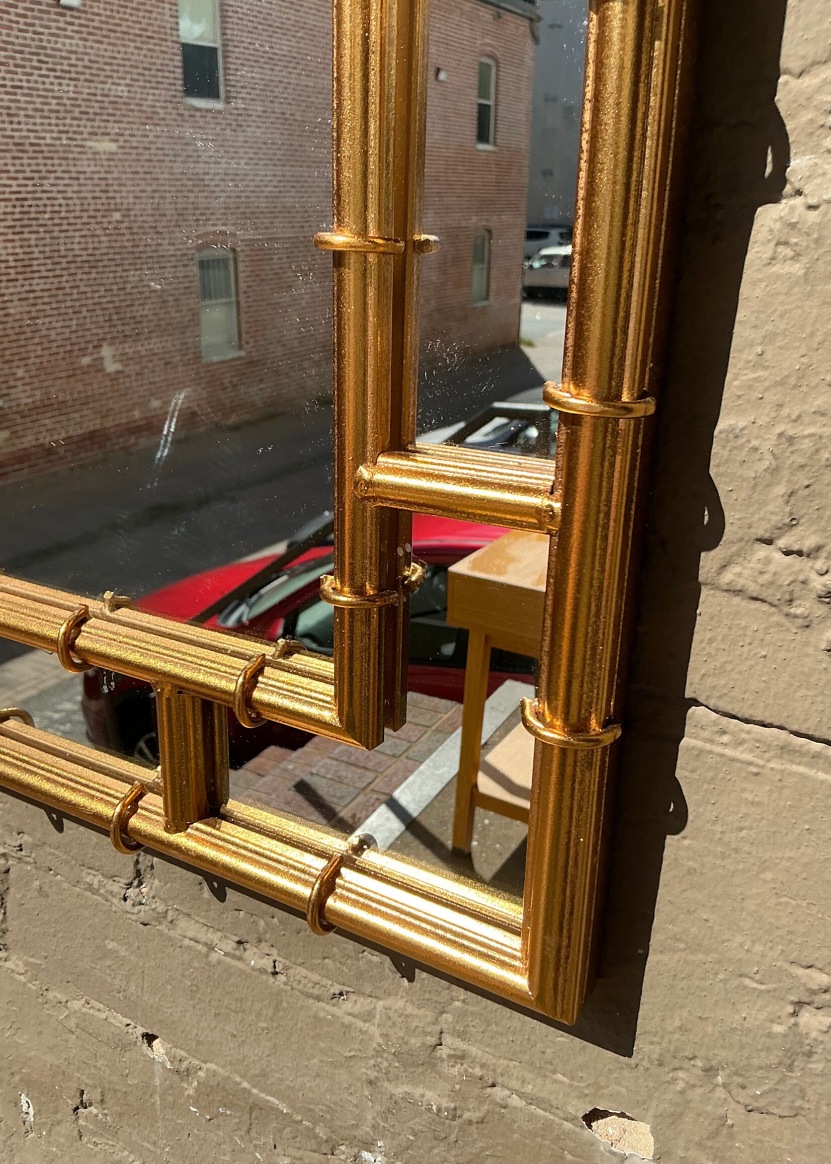 GOODWOOD Faux Bamboo Metal Mirror