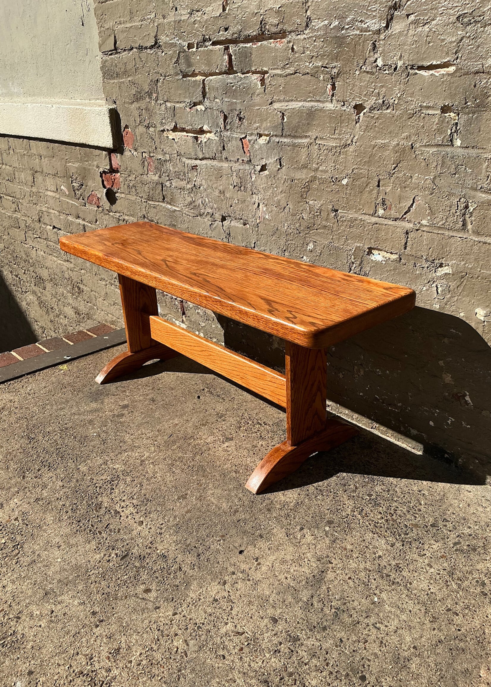 GOODWOOD Vintage Solid Oak Bench