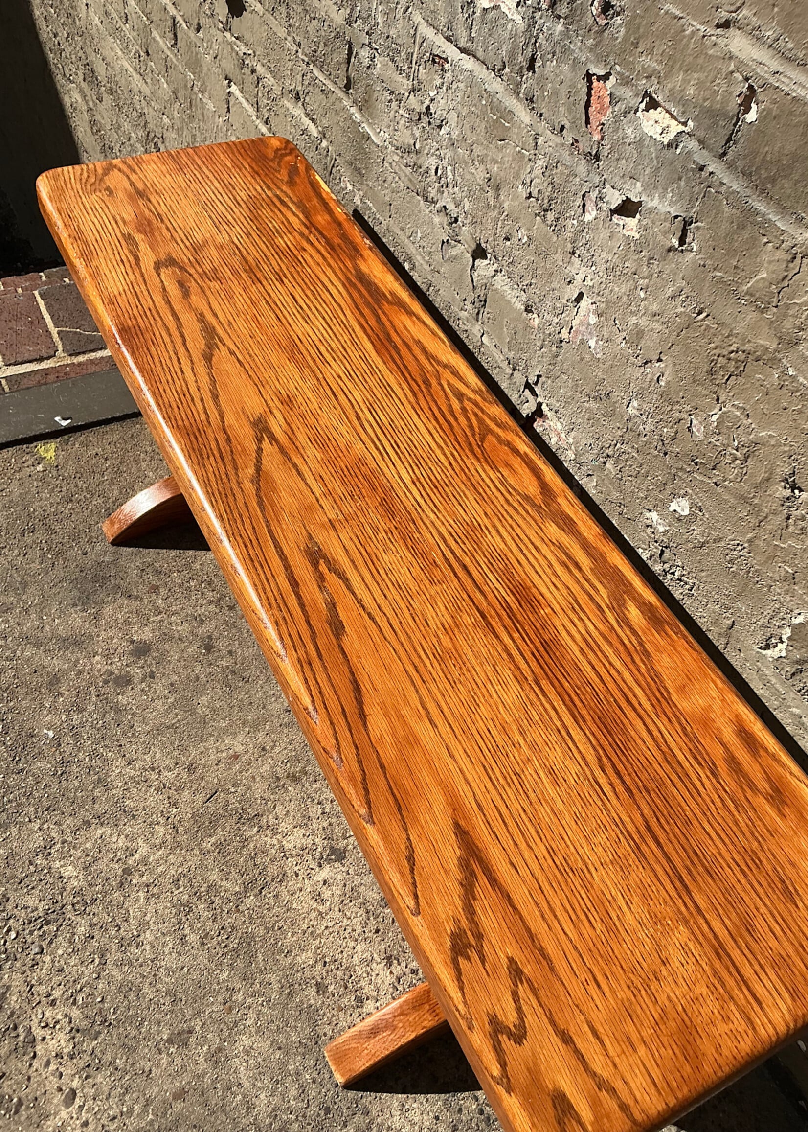 GOODWOOD Vintage Solid Oak Bench