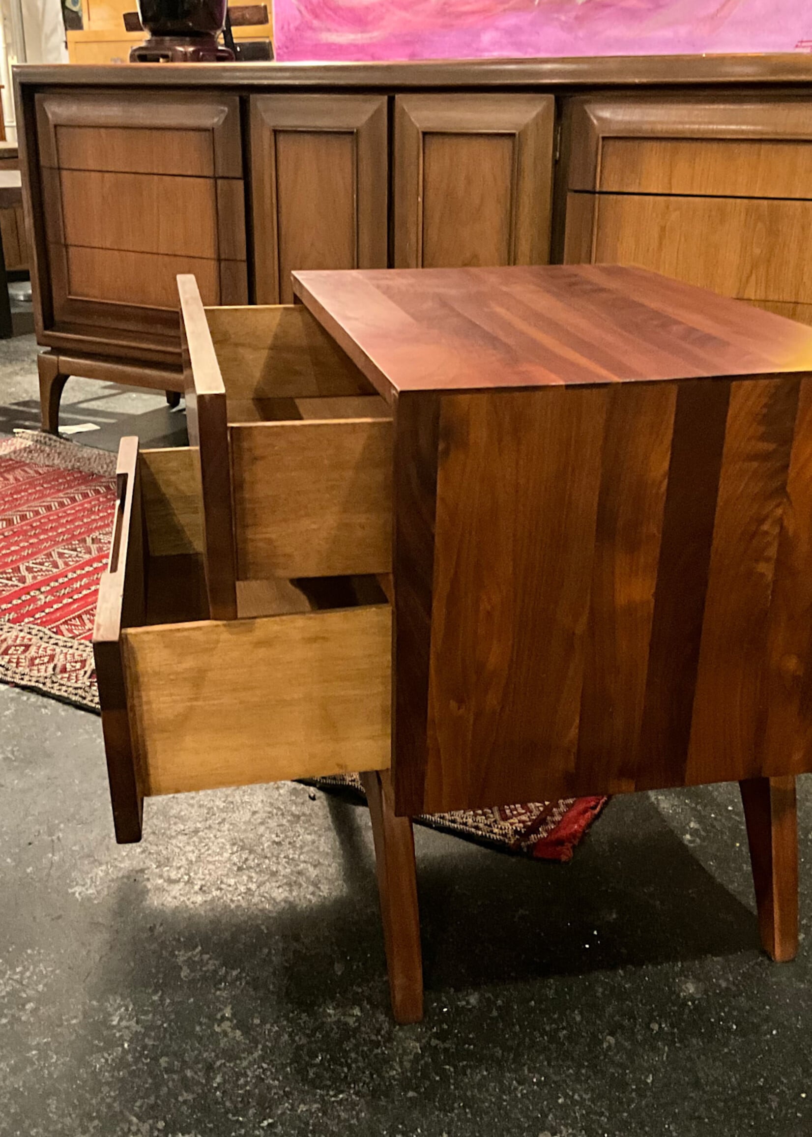 GOODWOOD MCM Style Walnut Nightstand