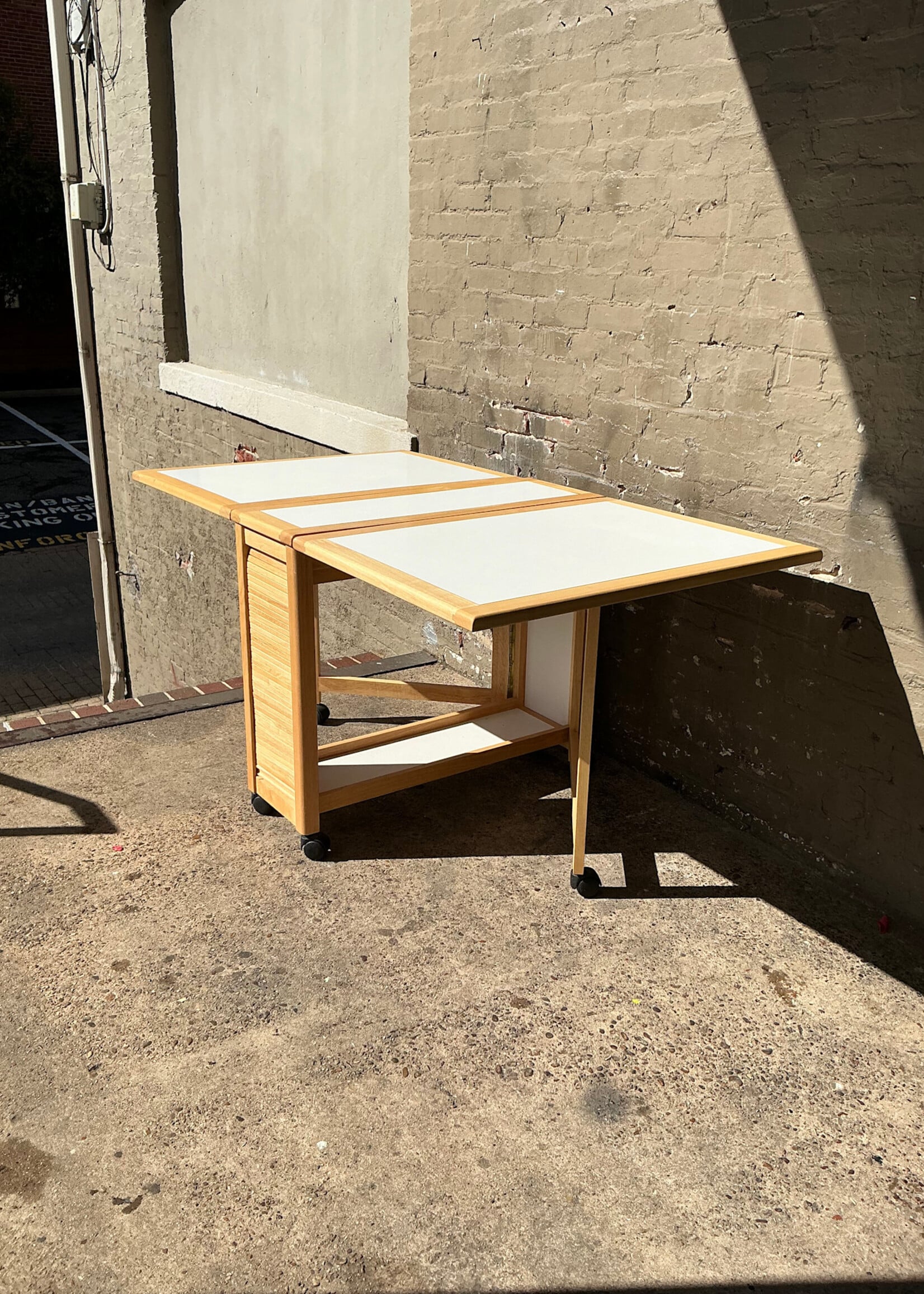 GOODWOOD Modern Laminate Top Drop Leaf Dining Table