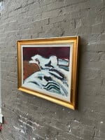 GOODWOOD Abstract Oil on Board