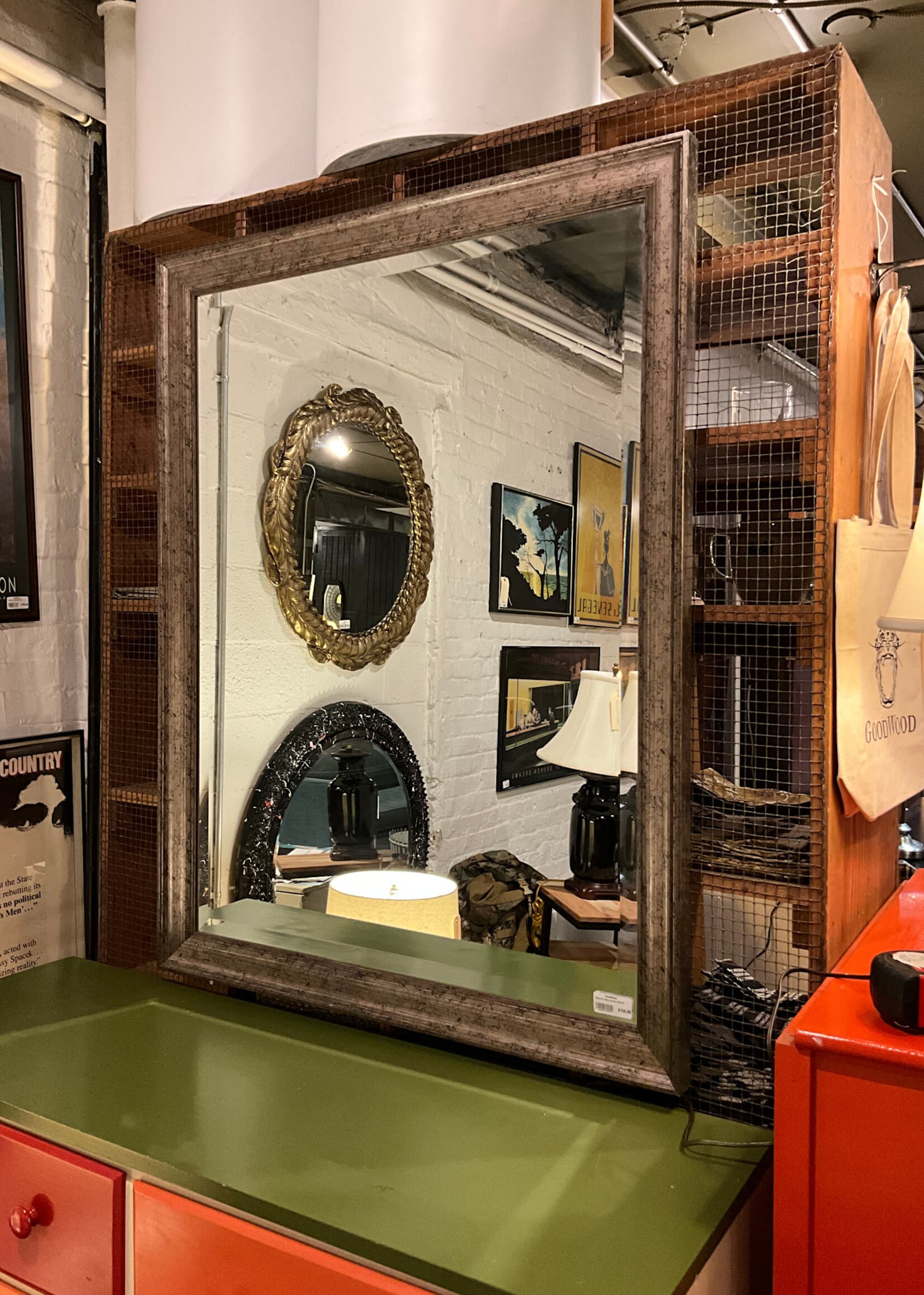 GOODWOOD Silvered Wood Frame Mirror