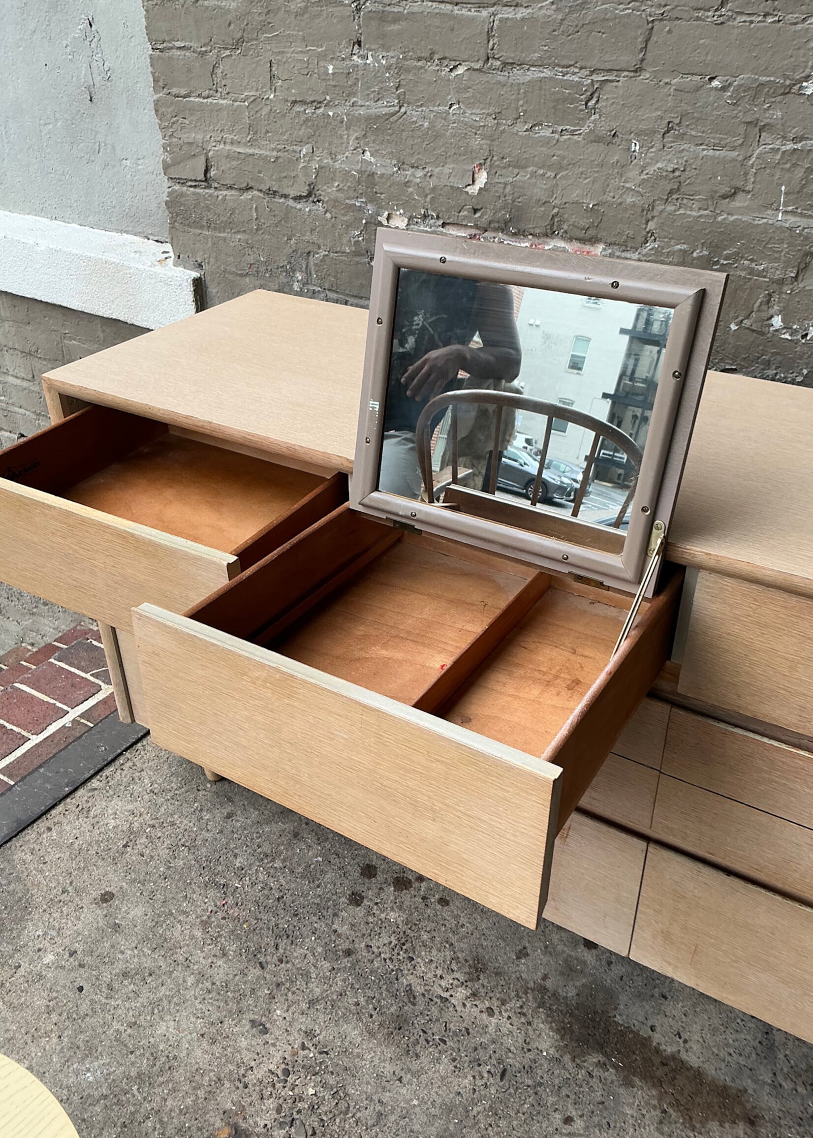 GOODWOOD MCM Laminate Top Oak Dresser