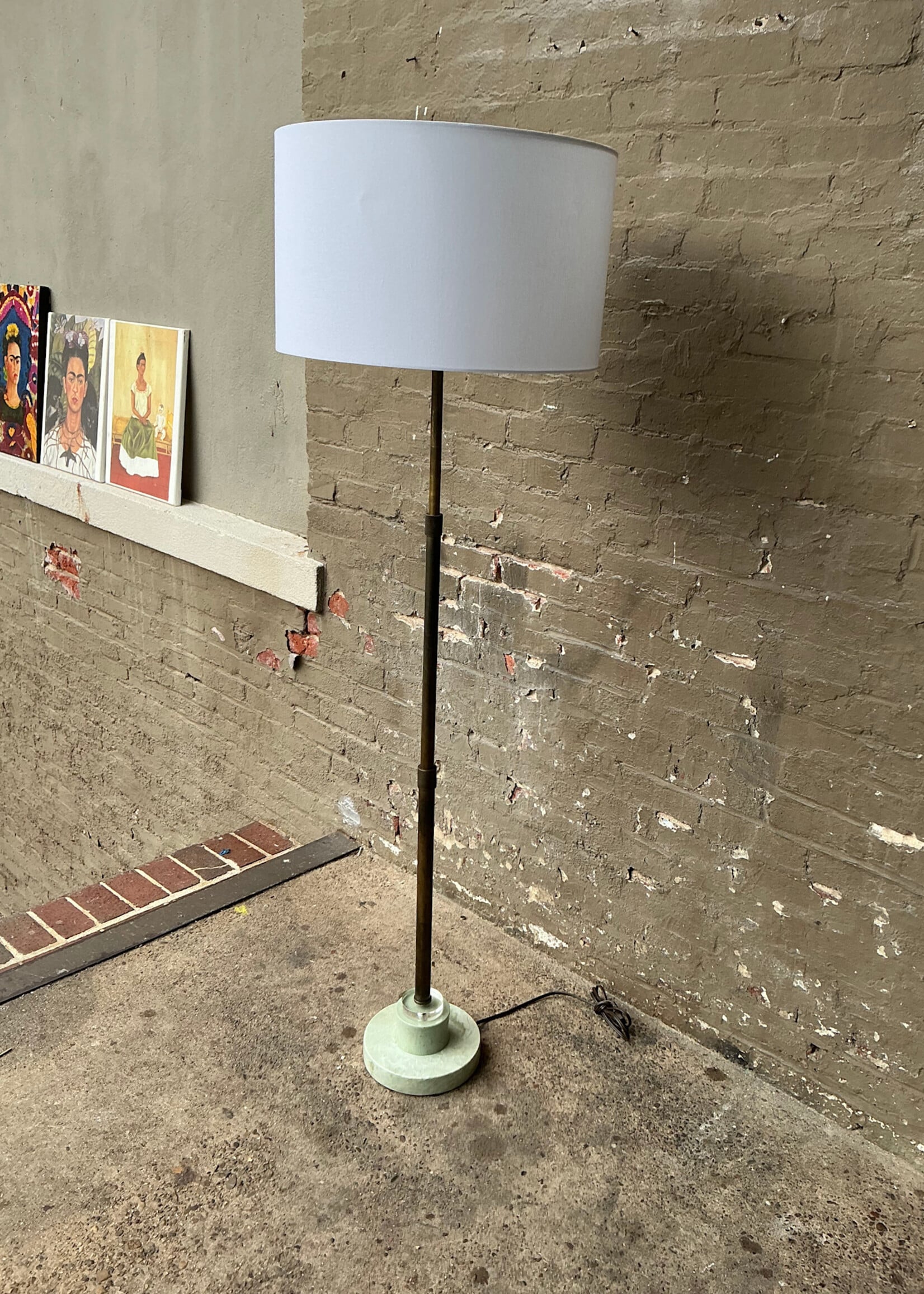 GOODWOOD Brass and Stone Floor Lamp