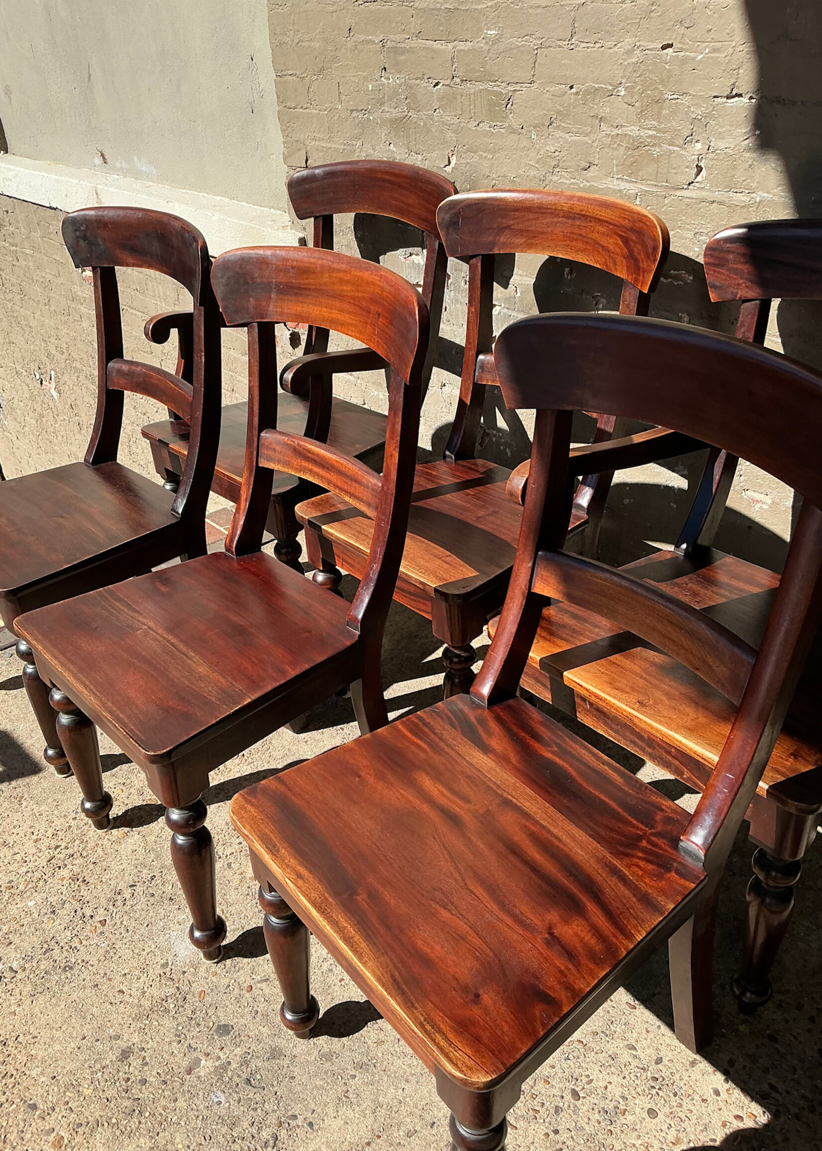 GOODWOOD Set of Six Hardwood Farmhouse Chairs
