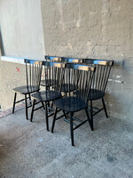 GOODWOOD Set of 6 Modern Ebonized Dining Chairs