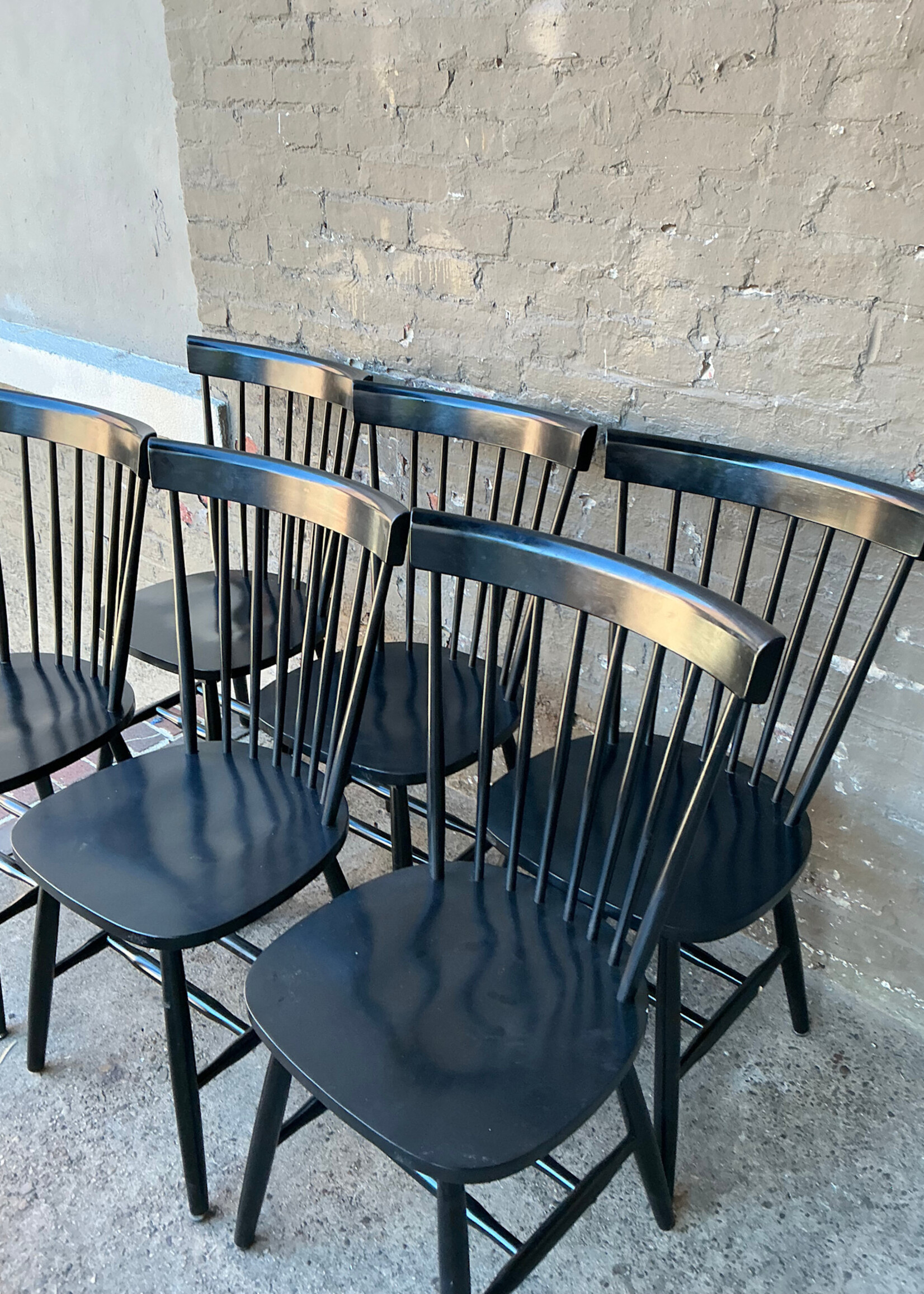 GOODWOOD Set of 6 Modern Ebonized Dining Chairs