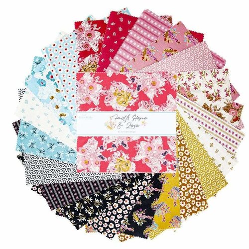 Riley Blake Quilting Cotton Faith, Love and Hope Charm Pack By Sue Daley For Riley Blake Designs Riley Blake Quilting Cotton Faith, Love and Hope Charm Pack By Sue Daley For Riley Blake Designs