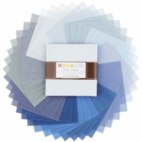 Kona 5" Charm Squares Kona OVERCAST Fabric-CHS-336-42 Kona 5" Charm Squares Kona OVERCAST Fabric-CHS-336-42