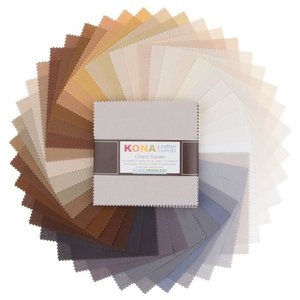 Kona Quilting Cotton Charm Squares Kona Solids Neutral Palette Fabric By Robert Kaufman