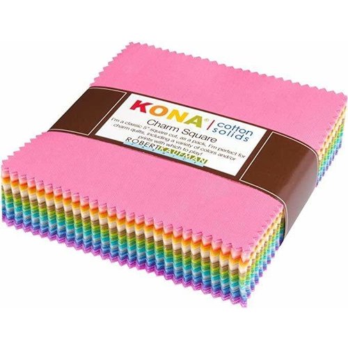 Kona Quilting Cotton Charm Squares Kona Cotton 101 Charms Pastel Solids Fabric Kona Quilting Cotton Charm Squares Kona Cotton 101 Charms Pastel Solids Fabric