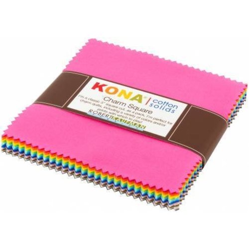 Kona Kona Quilting Cotton Solids Charm Pack Colours of 2017 by Robert Kaufman Kona Kona Quilting Cotton Solids Charm Pack Colours of 2017 by Robert Kaufman