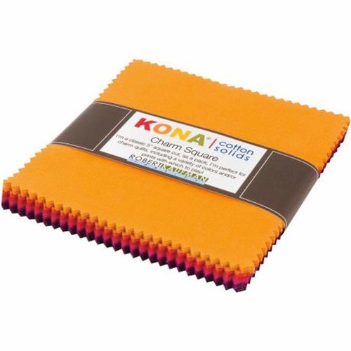 Kona Kona Quilt Cotton Charm Squares Solids Birds of Paradise Palette Fabric By Robert Kaufman Kona Kona Quilt Cotton Charm Squares Solids Birds of Paradise Palette Fabric By Robert Kaufman