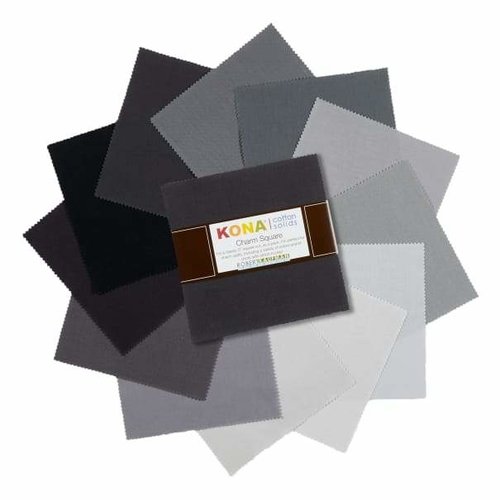 Kona Kona Quilting Cotton 5" Charm Squares Solids Stormy Skies Fabric CHS-724-42 Kona Kona Quilting Cotton 5" Charm Squares Solids Stormy Skies Fabric CHS-724-42