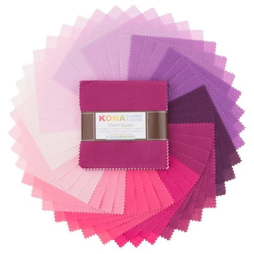 Kona Kona Quilt Cotton Charm Squares Solids Wildberry Palette Fabric By Robert Kaufman Kona Kona Quilt Cotton Charm Squares Solids Wildberry Palette Fabric By Robert Kaufman