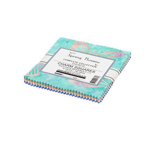 Riley Blake Quilting Cotton Charm Squares Spring Promise Batiks By Robert Kaufman