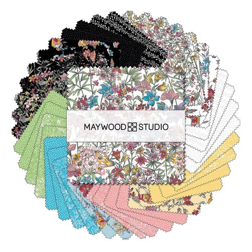 Maywood Studios Quilting Cotton Fabric Charm Squares Meadow Edge By Maywood Studios Maywood Studios Quilting Cotton Fabric Charm Squares Meadow Edge By Maywood Studios