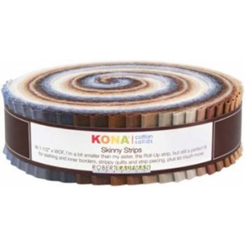 Kona Kona Neutral Cotton Solids 1.5" Strips Jelly Roll Precut Fabric By Robert Kaufman